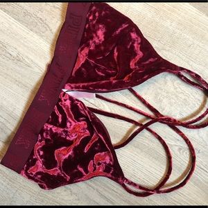 Red velvet PINK bralette